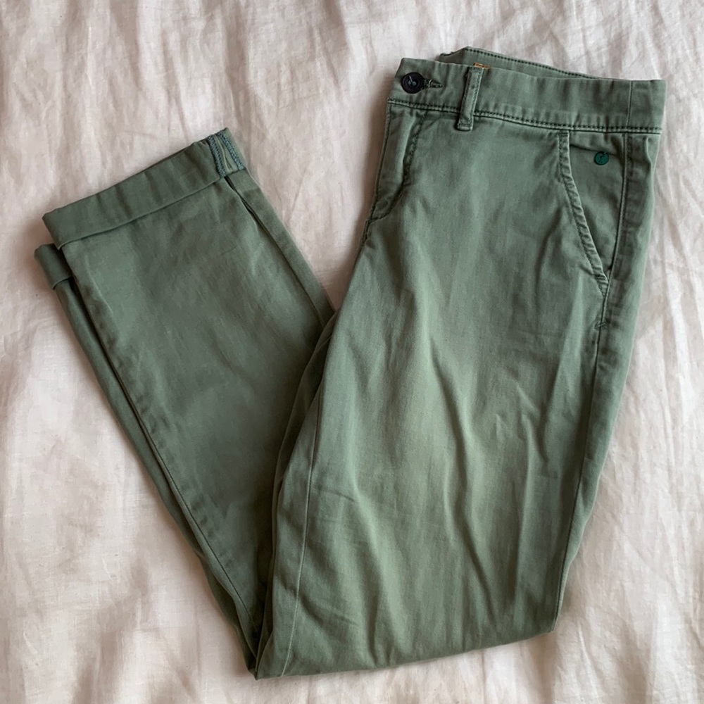 Anthropologie Green Khakis